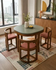 Modern Dining Table 4 Chair