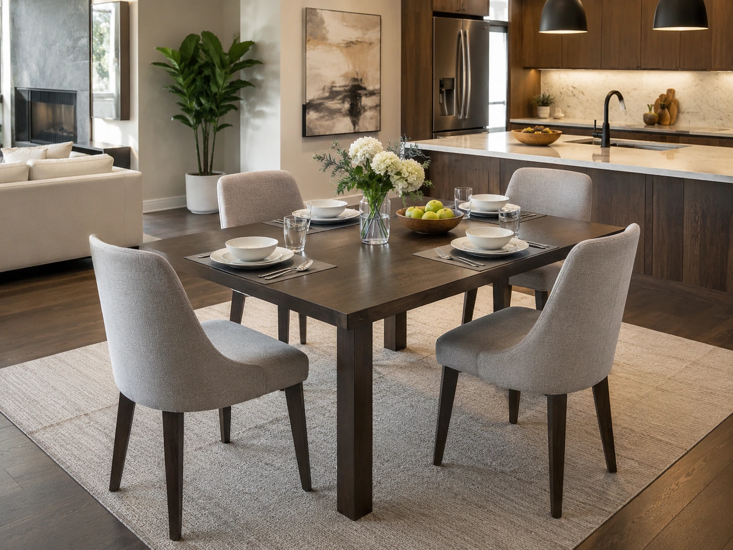 4 Person Dining Table for Daily Dining