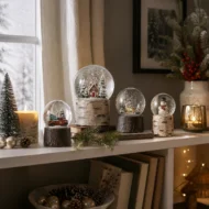 Festive Ornamental Snow Globes for Homes Decor