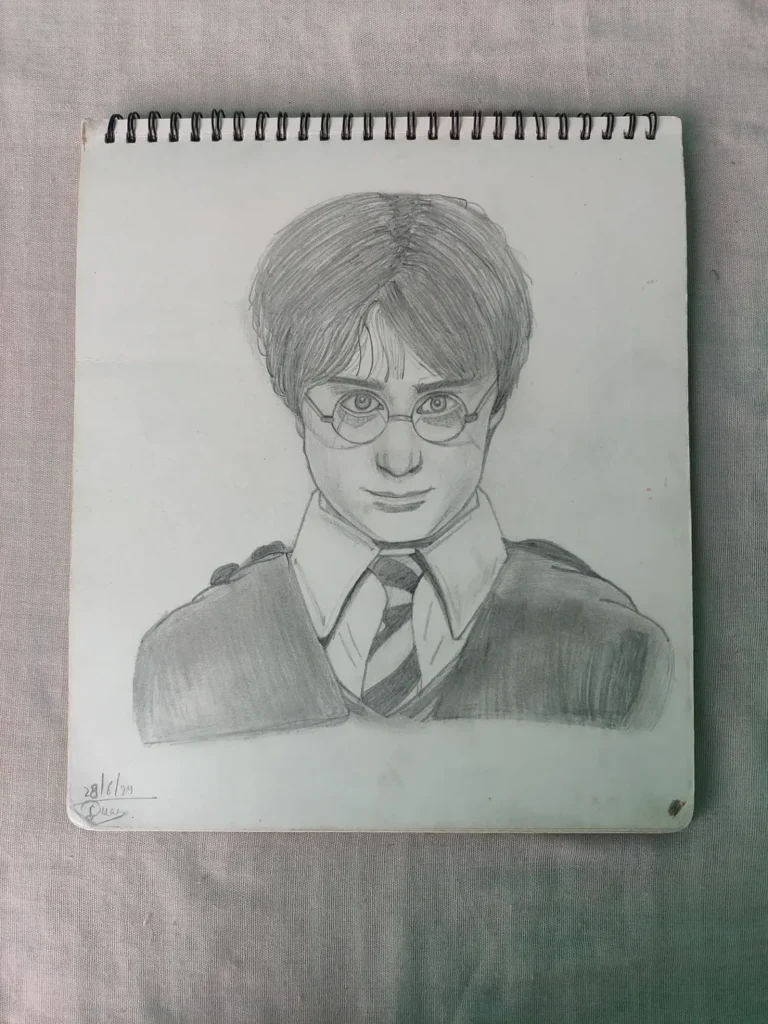 Boy With Glasses Pencil Sketch