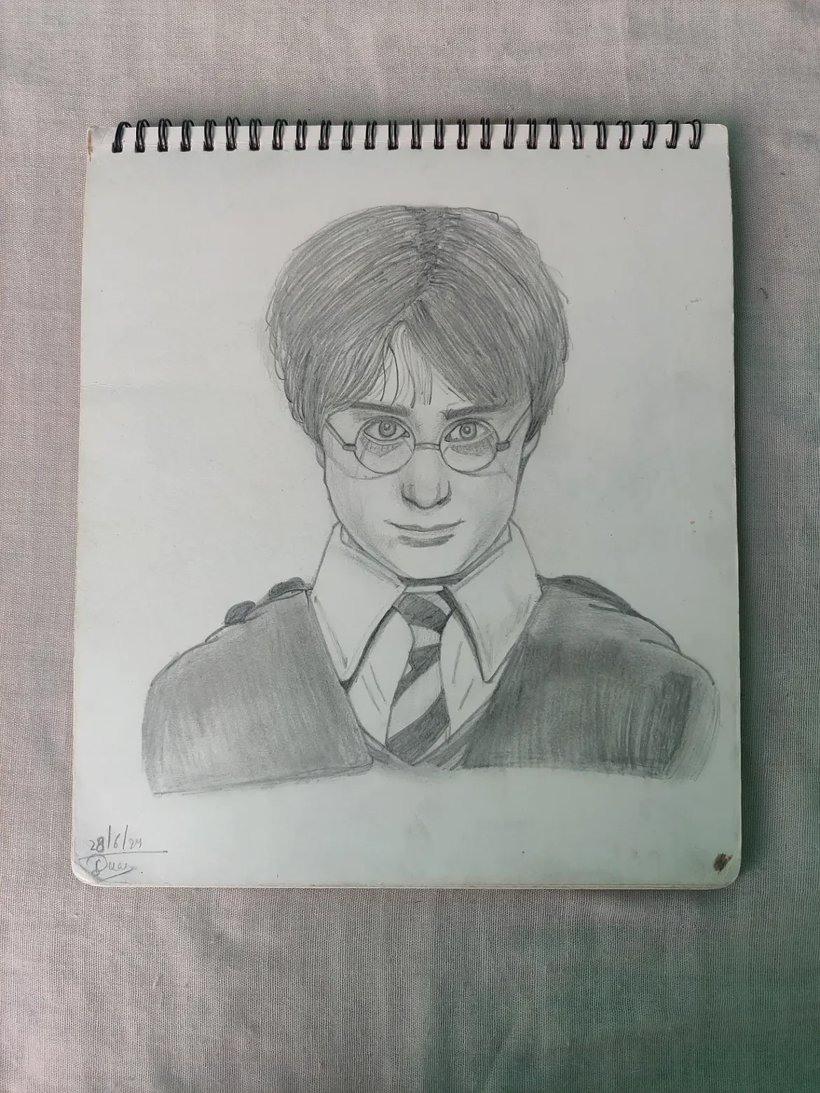 Boy With Glasses Pencil Sketch