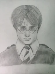 Boy With Glasses Pencils Sketch