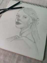 Elegant Hand Drawn Pencils Portrait Sketch