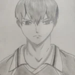 Hand Drawn Anime Boy Pencil Portrait Sketch
