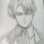 Hand Drawn Anime Man Pencil Portrait Sketch