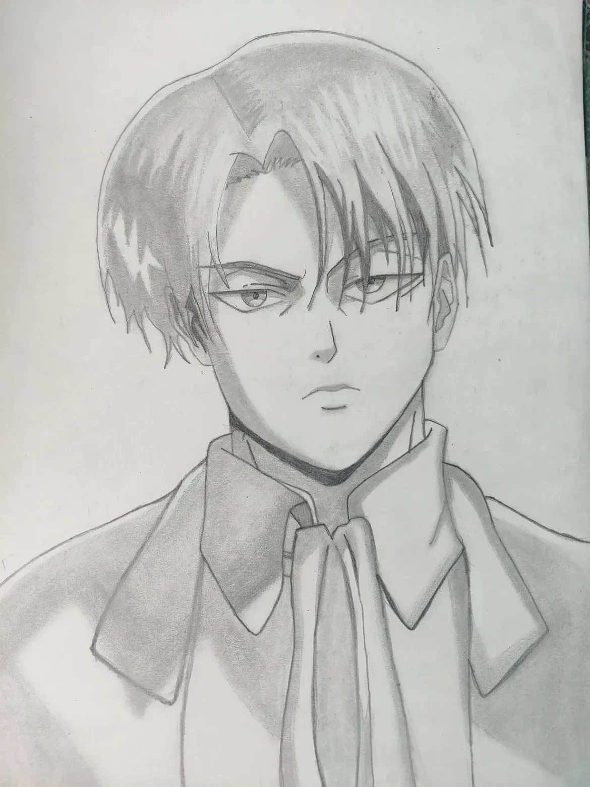 Hand Drawn Anime Man Pencil Portrait Sketch