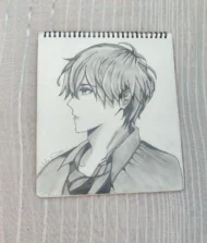 Hand Drawn Anime Pencil Sketch Portrait Art