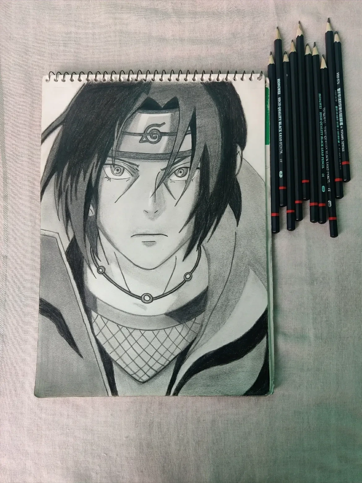 Hand Drawn Itachi Uchiha Pencil Sketch Art