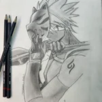 Hand Drawn Kakashi ANBU Pencil Sketch Art