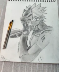 Hand Drawn Kakashi ANBU Pencils Sketch Art