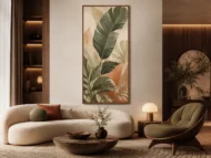 Modern Large Vertical Wall Art for Living Room