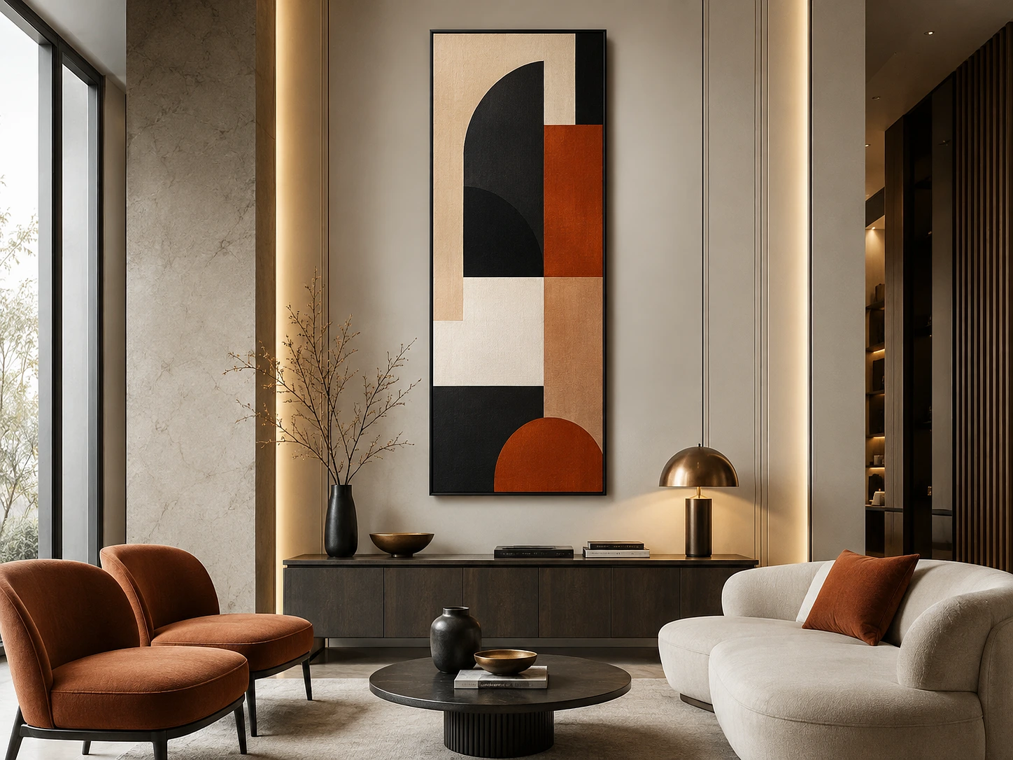 Moderns Vertical Wall Arts for Living Room Wall