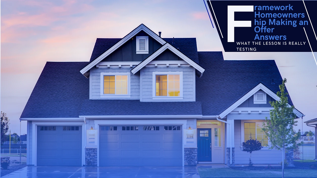 Framework Homeownership Making an Offer Answers
