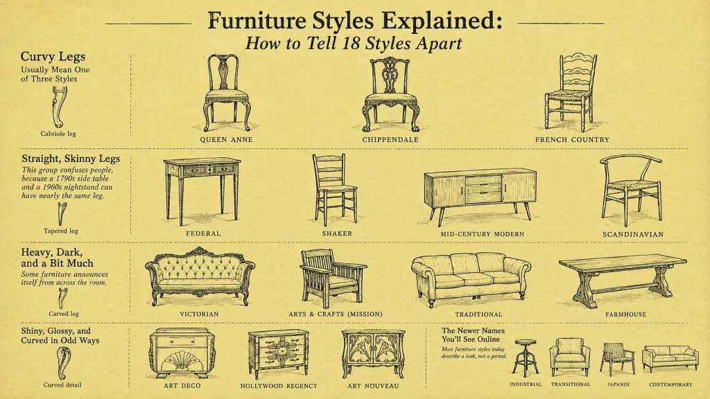 Furniture Styles Explained: How to Tell 18 Styles Apart